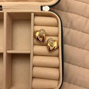 Elegant Gold Heart Earrings